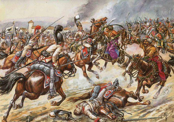 Кавалергарды в бою при Аустерлице