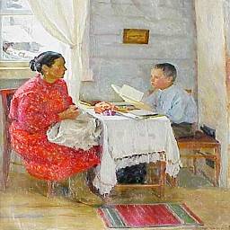 Н. Барченков Домашняя работа 1950 г