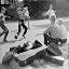 Суровые будни оккупации Прибалтики. Учащиеся Вильнюсской школы искусств играют в футбол после занятий, 1964