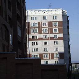 типовой фасад 9-ти этажки Новокузнецк
