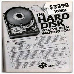 Жесткий диск 10MB за 3398$ XCOMP