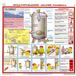 плакат предупреждение аварий ресивера